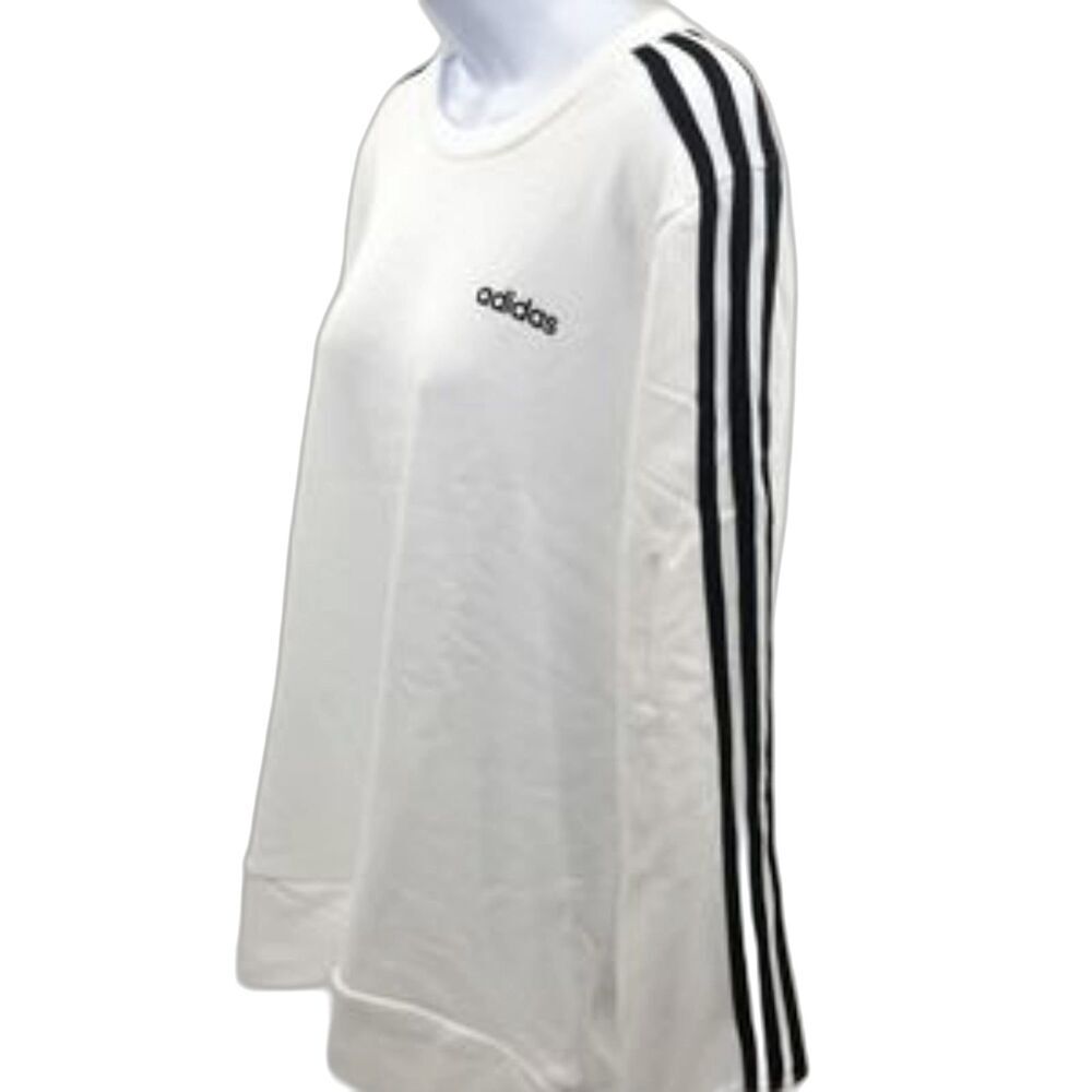 NEW NWT Adidas 3 Stripe Trefoil Climalite Crewneck Sweatshirt Womens Size Small